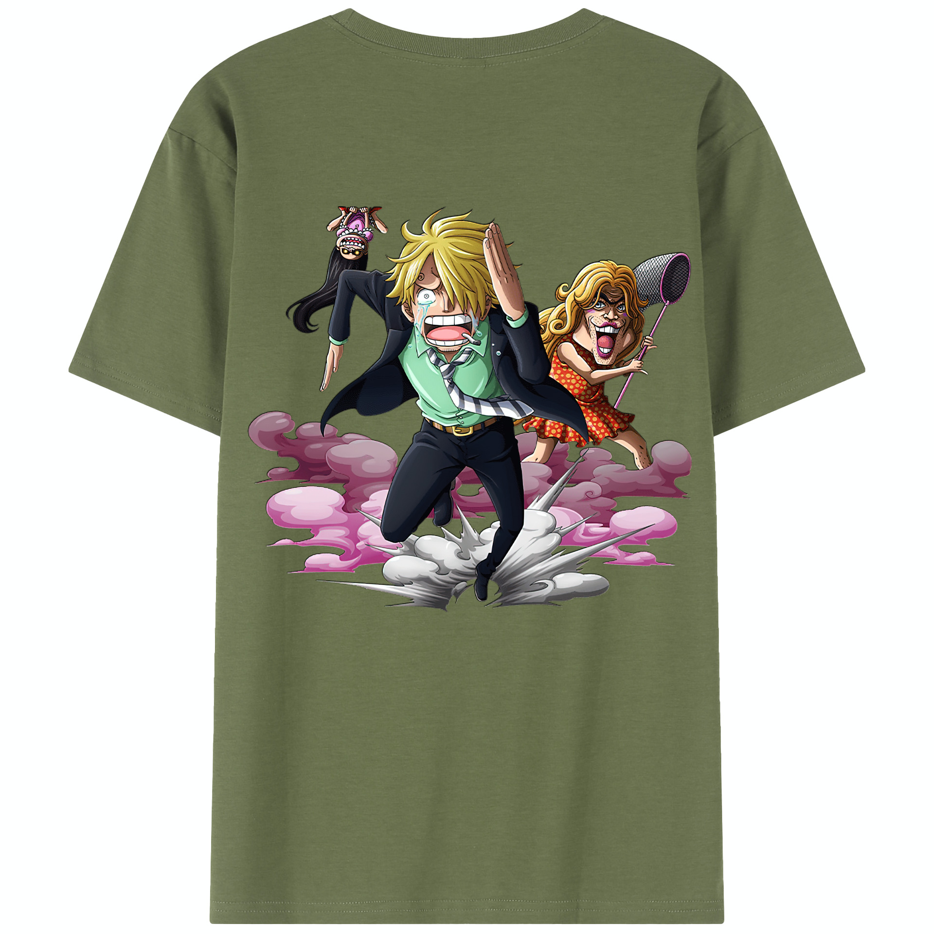 ワンピース サンジ ONE PIECE Sanji 綿100％半袖Tシャツ（背面プリント）